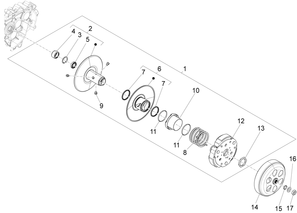 Frizione Vespa Sprint 125 IE 3V ABS