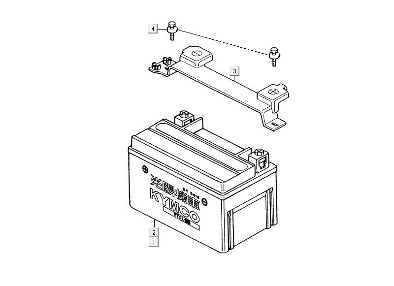 Accu Kymco Maxxer 90 Nero