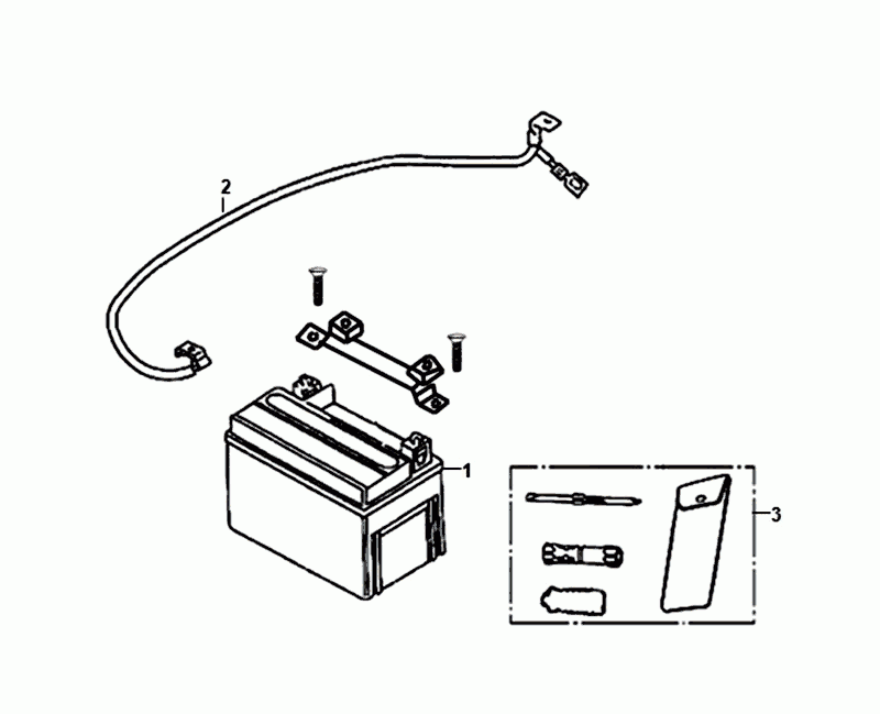 Batteria - Set di attrezzi Sym Fiddle II Euro 4 (WH-006) bianco