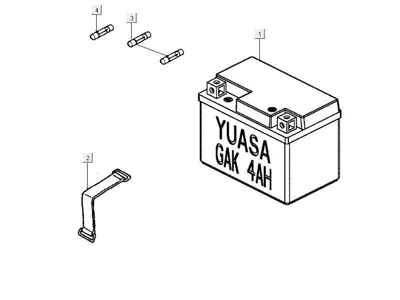 Batteria Kymco City 16' 4 tempi nera