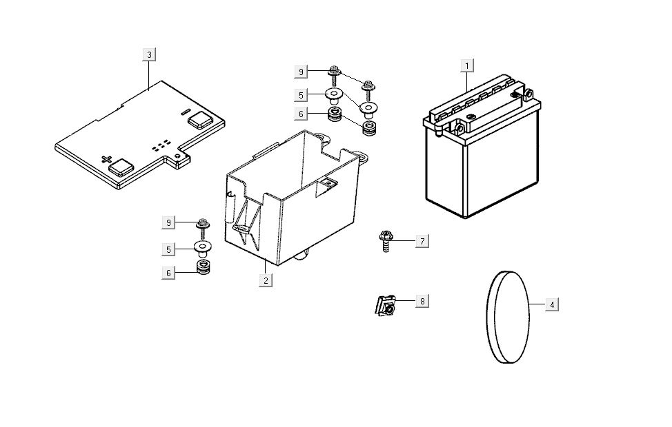Accu Kymco K-Pipe 4 tempi nero lucido