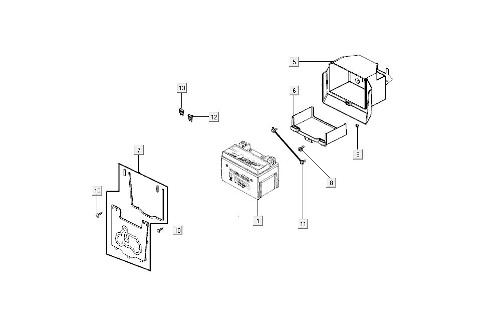 Batteria Kymco New Sento 50i 4 tempi rossa