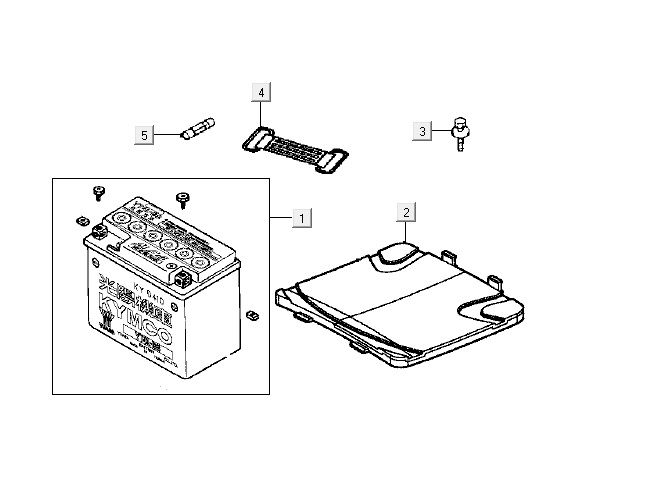 Accu Kymco Yup 50 2 tempi AC nero lucido