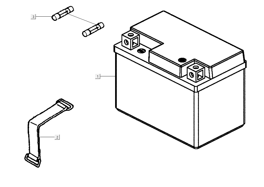 Batteria Kymco Super8 Street 50i Euro 4 nera opaca