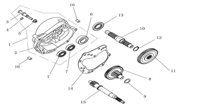 Denti - trasmissione AGM Ape 50 marrone