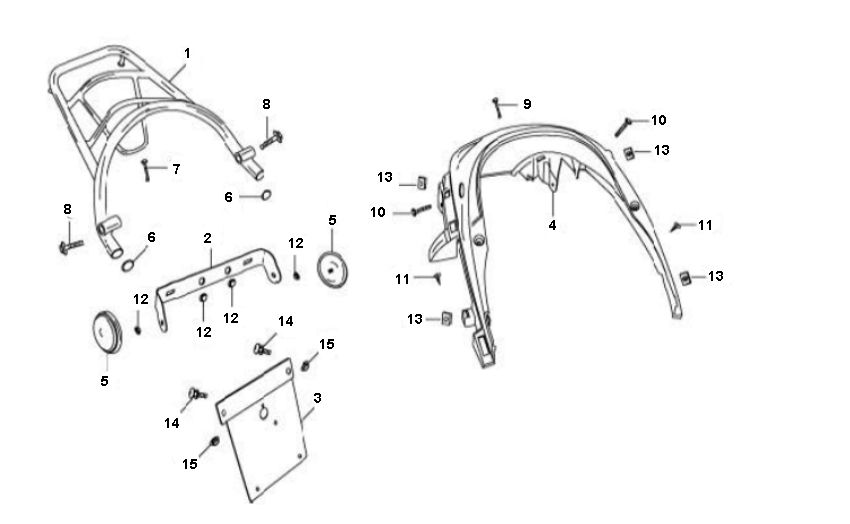 Portapacchi posteriore Rover Fun 4 tempi
