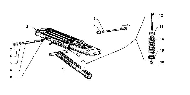 Portapacchi posteriore Piaggio Ciao