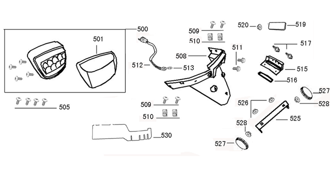 Fanale posteriore - Parafango posteriore Edwards Tomorrow Maple V50-3 opaco antracite