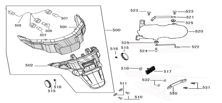 Luce posteriore - Parafango posteriore Neco Lola crema terra