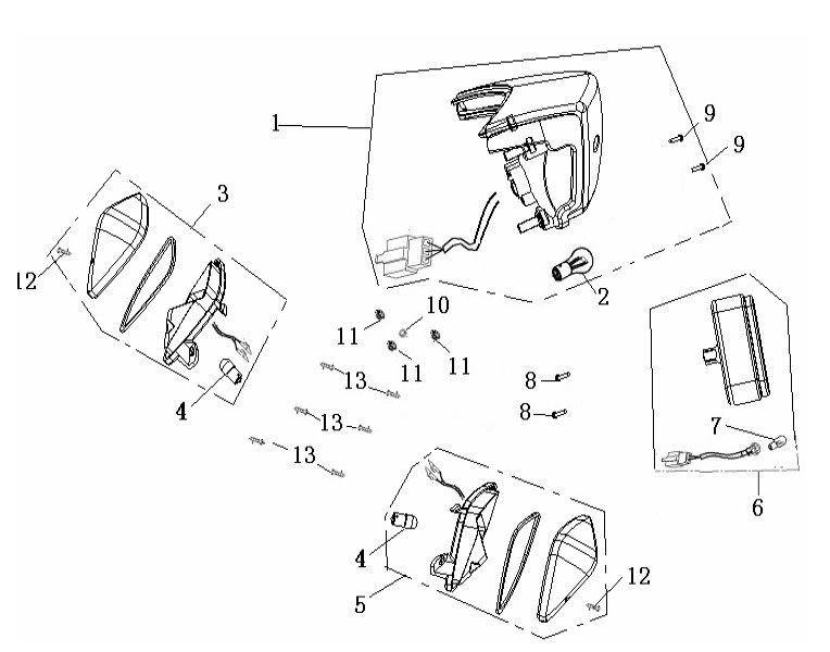 Luce posteriore - Indicatori posteriori Generic Roc 50 2 tempi 2010 argento 25km/h