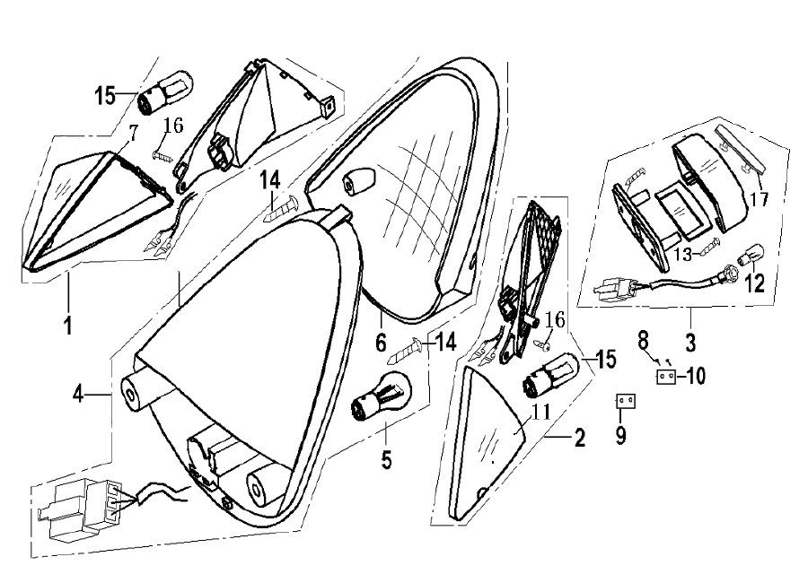 Luce posteriore - Indicatori posteriori Generic Xor 50 2 tempi blu 2006 25km/h