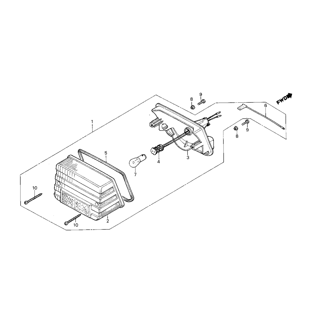 Fanale posteriore Honda MB50/MB80
