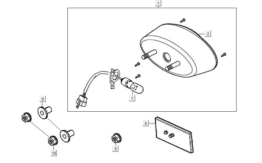 Fanale posteriore Kymco Maxxer 90 Nero
