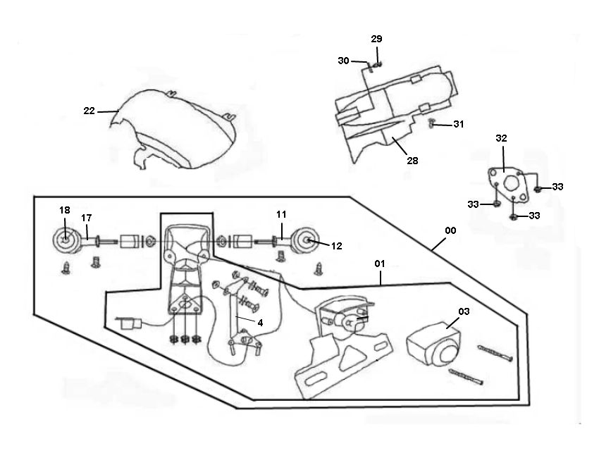 Luce posteriore - Indicatori posteriori Pronto Junior 4 tempi