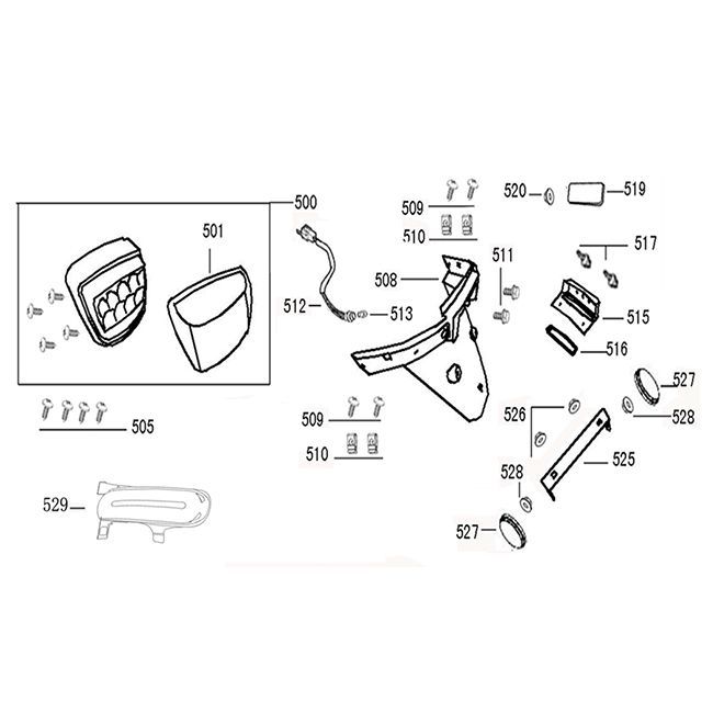 Luce posteriore - Parafango posteriore AGM VX50i