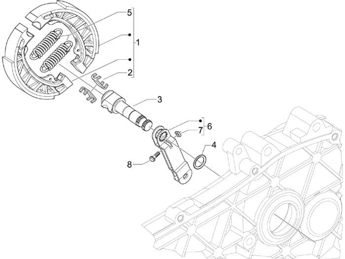 Ricambi freno Piaggio Liberty 50 2T AC