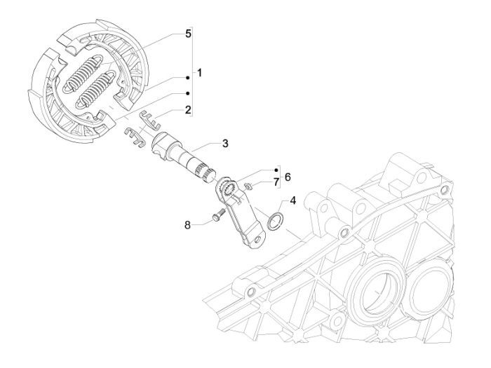 Freno posteriore - Ganasce freno Vespa LX 50 2 tempi AC