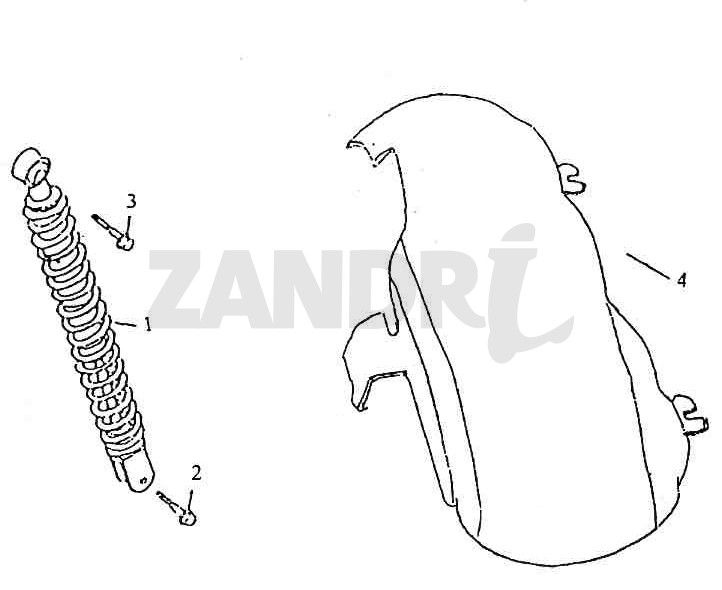 Parafango posteriore - Ammortizzatore BTC Grande Retro GT1 blu crema