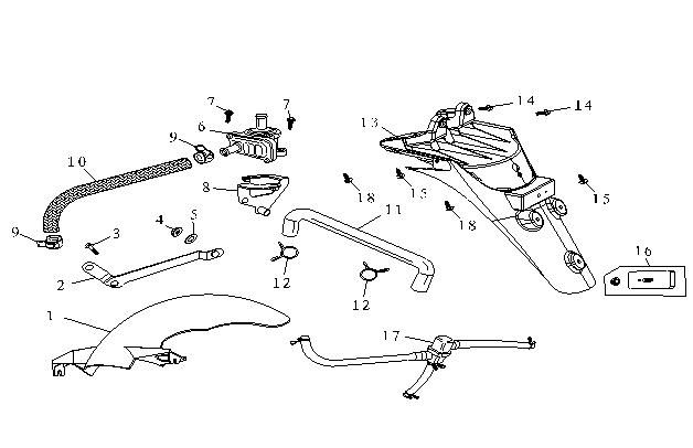 Parafango posteriore AGM Fashion smokey