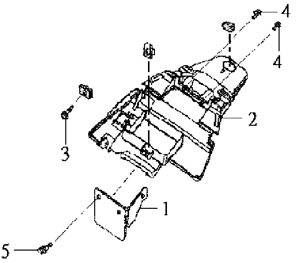 Parafango posteriore Sym DD50 blu