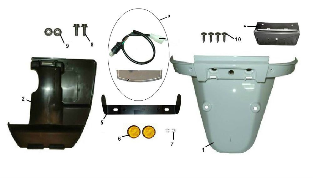 Parafango posteriore Riva Sport VX50S 4 tempi