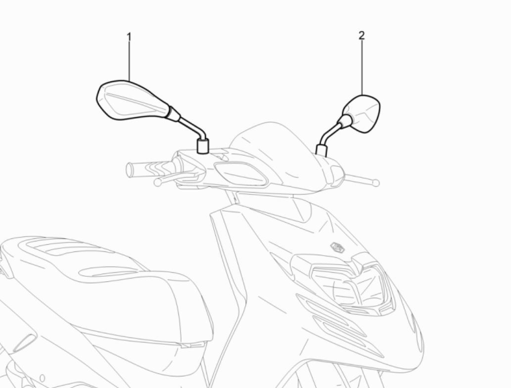 Specchietti Piaggio Typhoon 50 2 tempi Euro 3 2011