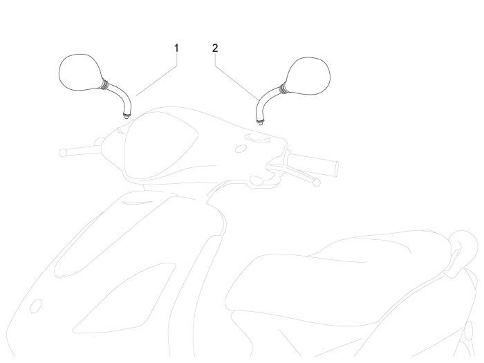 Specchietti Piaggio New Fly 4 tempi 2V