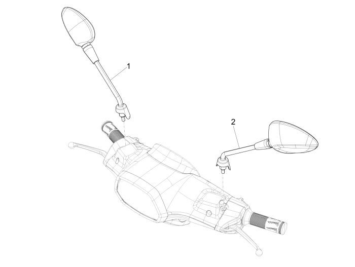Specchietti retrovisori Vespa Sprint 50 4 tempi IGET 3V Euro 4