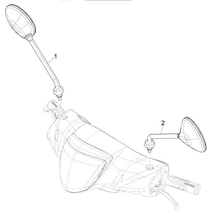 Specchietti retrovisori Piaggio Liberty 125 IGET 3V ABS Euro 5