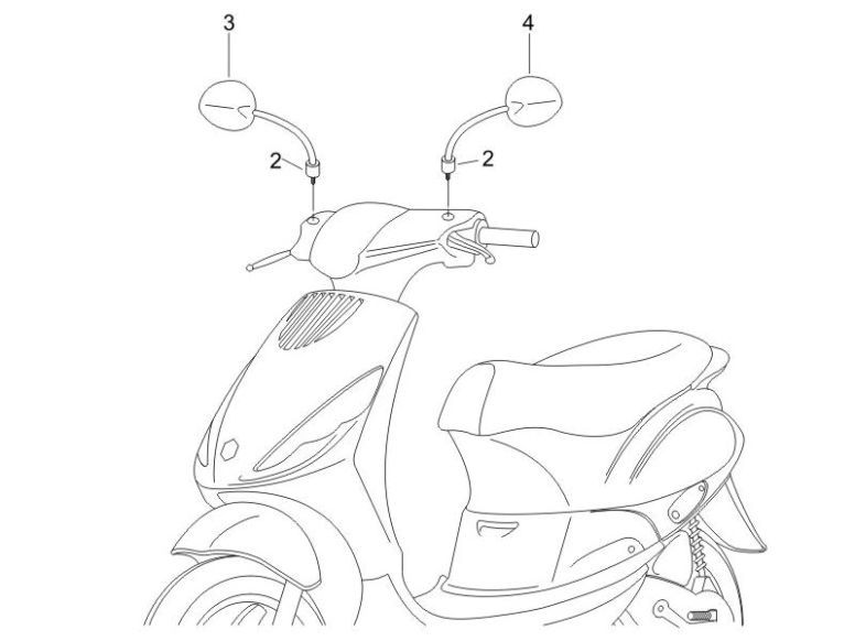 Specchietti retrovisori Piaggio Zip 2000 4 tempi AC