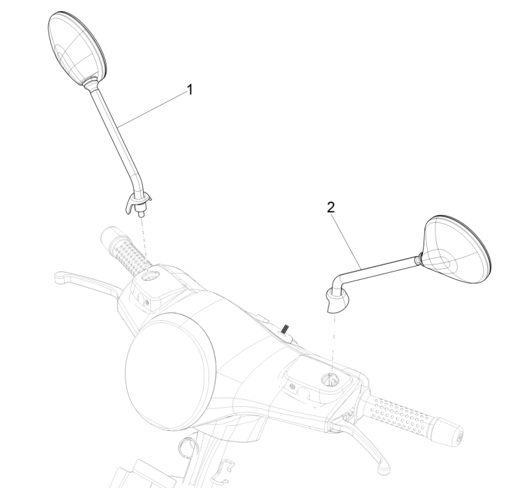 Specchietti retrovisori Vespa GTS 125 IE ABS Euro 4 2019