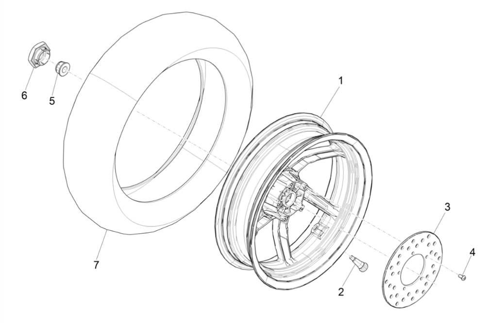 Ruota posteriore Piaggio NRG Power 50 2 tempi LC Euro 4