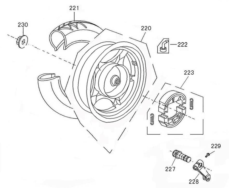 Ruota posteriore - Ganasce AGM R8
