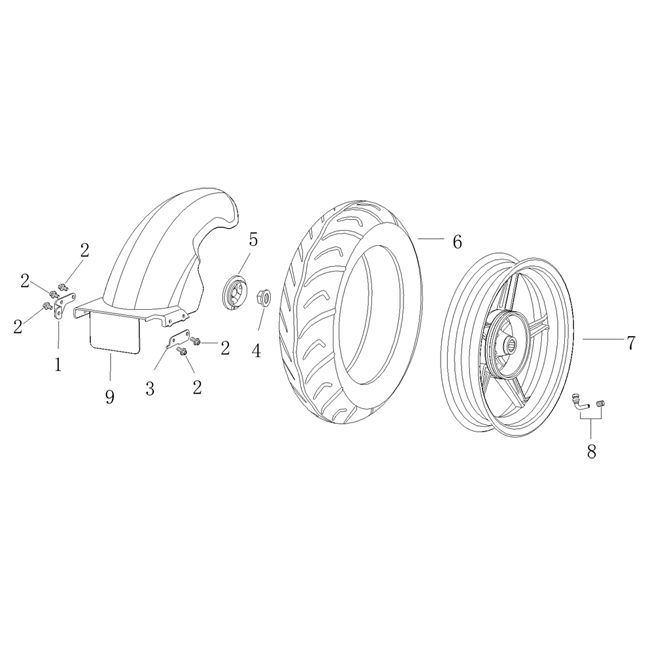 Ruota posteriore - Ganasce AGM VX50 plus 12