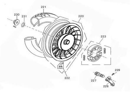 Ruota posteriore - China Joy Brake Shoes - Nera