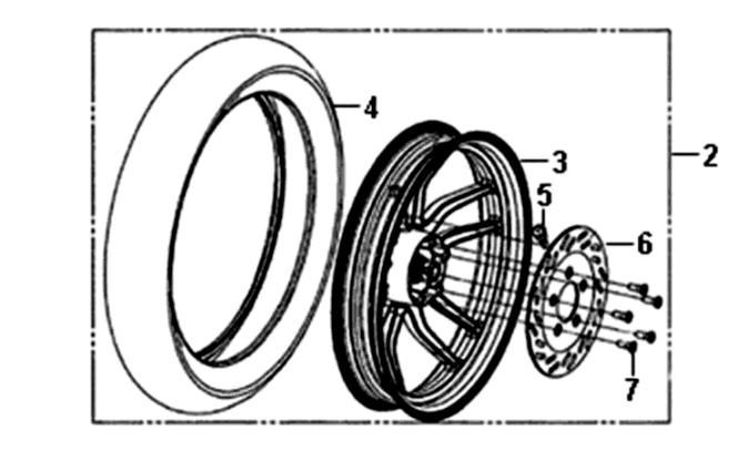 Ruota posteriore Sym Symphony ST E3