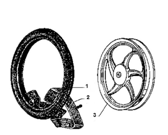 Ruota posteriore Piaggio Ciao