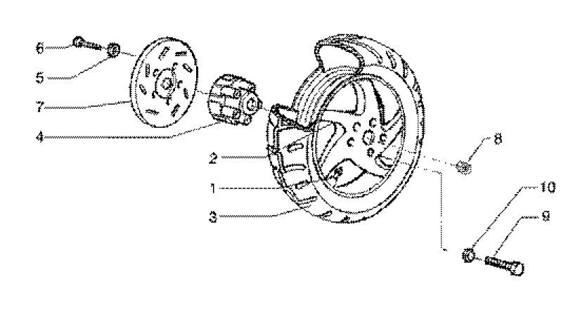 Ruota posteriore - Disco freno Gilera Runner FXR 180 2T LC