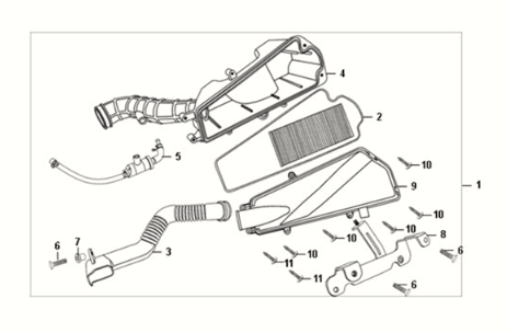 Filtro aria Sym Fiddle III 50 E3