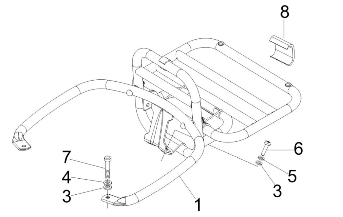 Portapacchi posteriore Vespa GTV 250 IE 4V