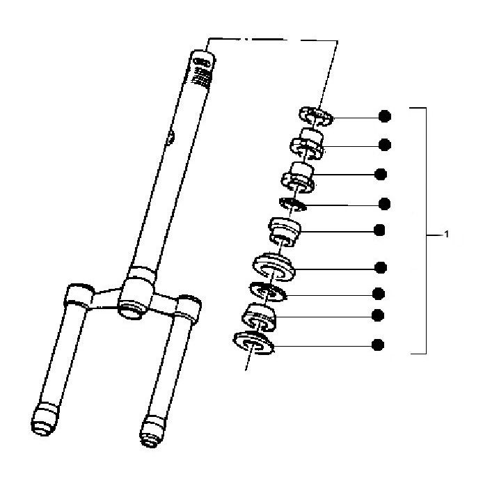 Set cuffie AC 2 tempi Piaggio Typhoon 50 1998-2005