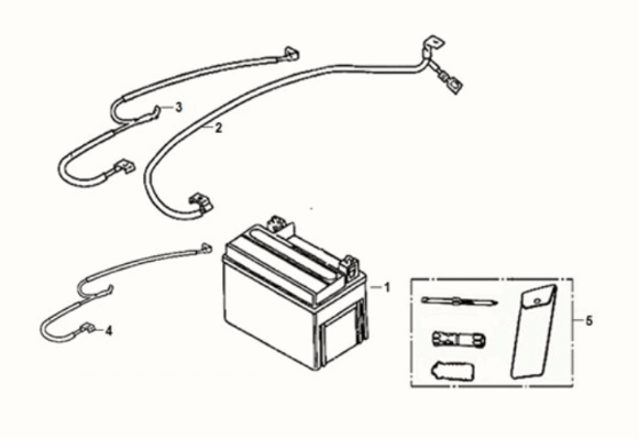 Battery - tool box Sym Fiddle IV 125i LC ABS E5 2020-2021