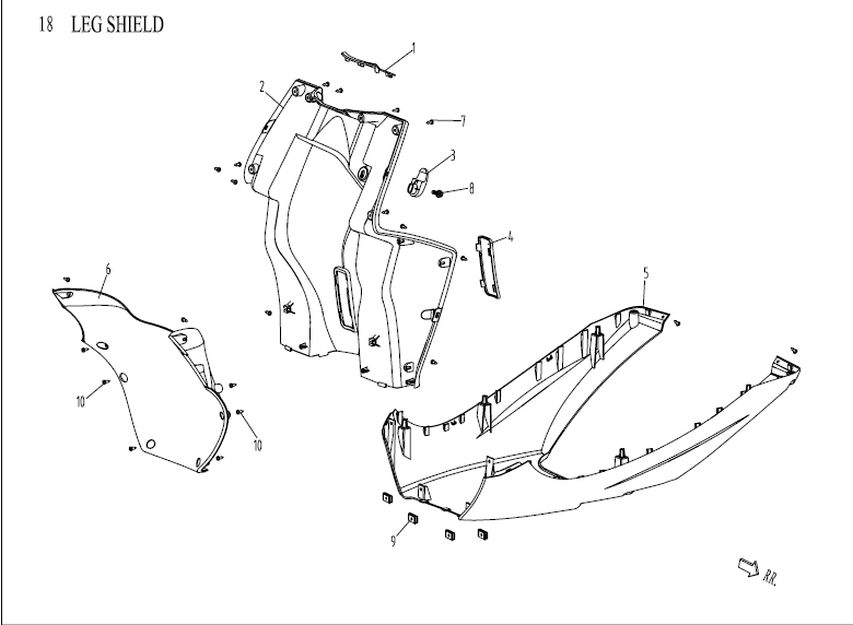 Paragambe - Sottoiler AGM Venom bianco