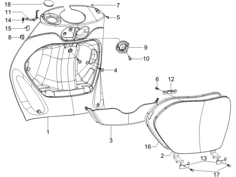Paragambe Piaggio Zip 2000 4 tempi AC