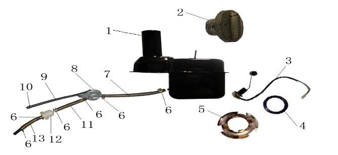 Serbatoio gas - Galleggiante serbatoio - Valvola sottovuoto rosa AGM GT