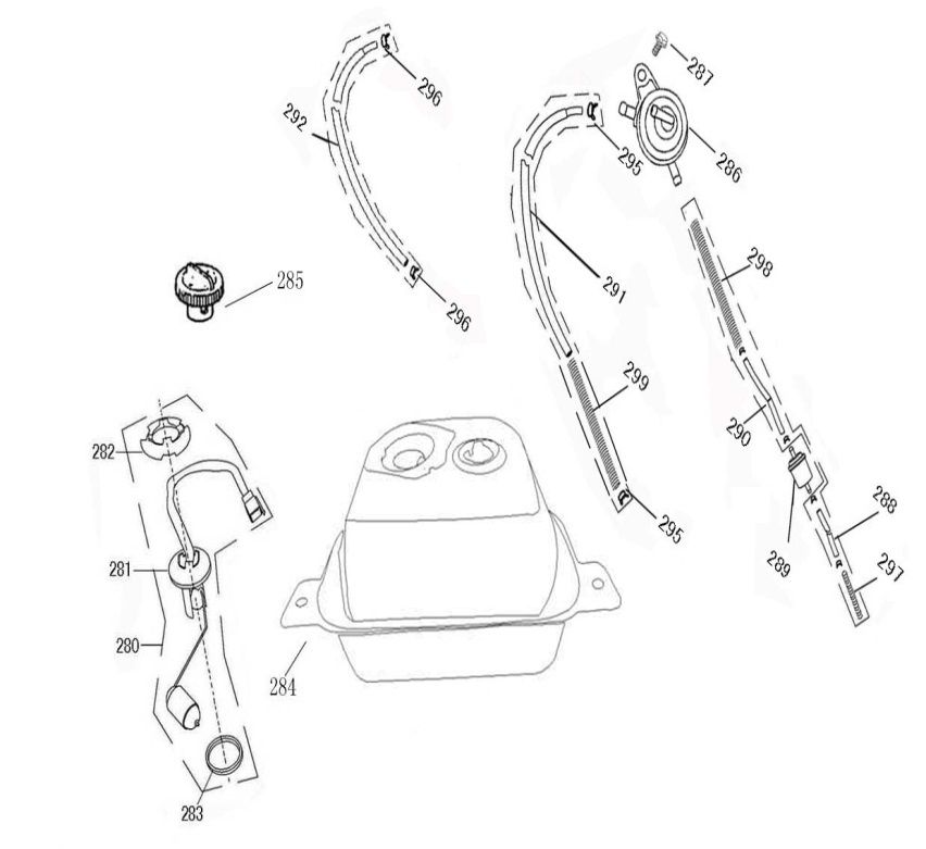 Serbatoio gas - Galleggiante serbatoio - Valvola a vuoto AGM R8