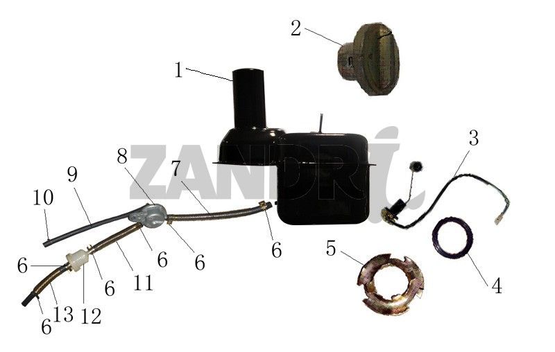 Serbatoio gas - Galleggiante serbatoio - Valvola sottovuoto BTC Grande Retro GT1 blu metallizzato color crema