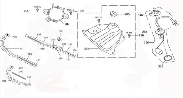 Serbatoio gas - Galleggiante serbatoio - Valvola a vuoto Edwards Tomorrow Legend antracite opaco