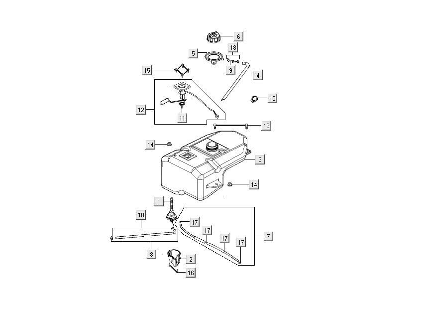 Serbatoio gas - Galleggiante serbatoio - Valvola a vuoto Kymco People S 50 4-stroke Deep ocean blue