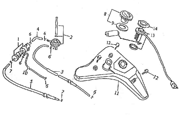 Serbatoio gas - Tank float - Valvola sottovuoto Neco Borsalino 125